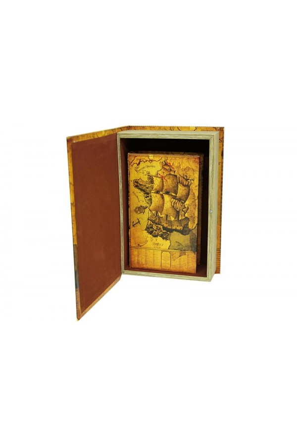 Kutu Kitap Harita 2'li Set Dekoratif Hediyelik