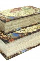 Kutu Kitap Harita 2'li Set Kitap Kutusu Dekoratif Hediyelik