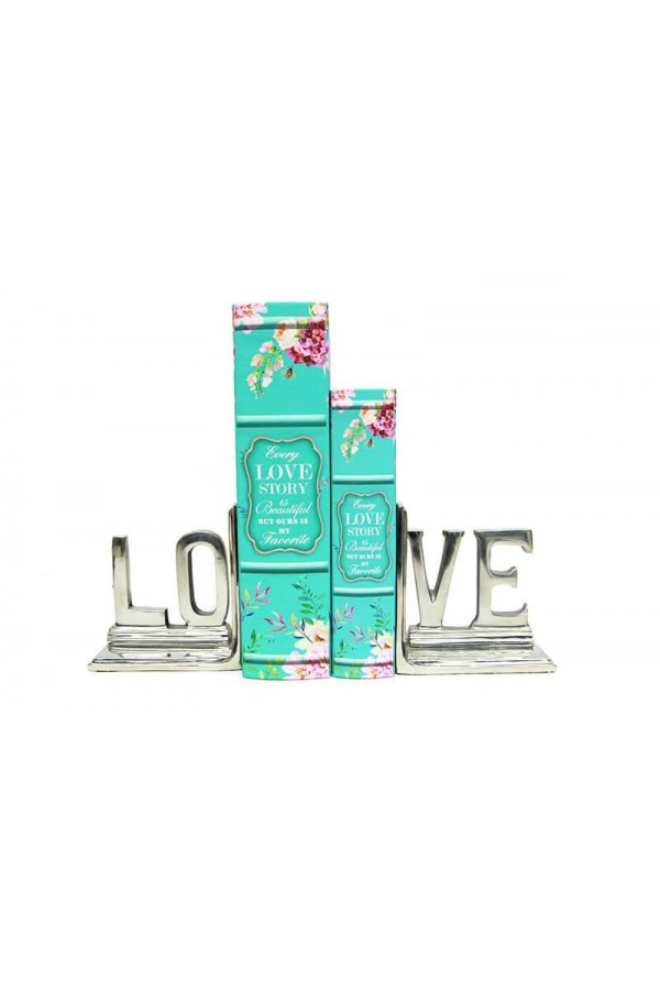 Kutu Kitap Love Story 2'li Set Kitap Kutusu Dekoratif Hediyelik
