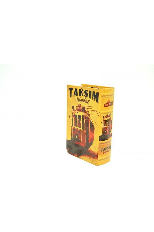 Kutu Kitap Taksim Ahşap Suni Deri Kaplı Dekoratif Hediyelik