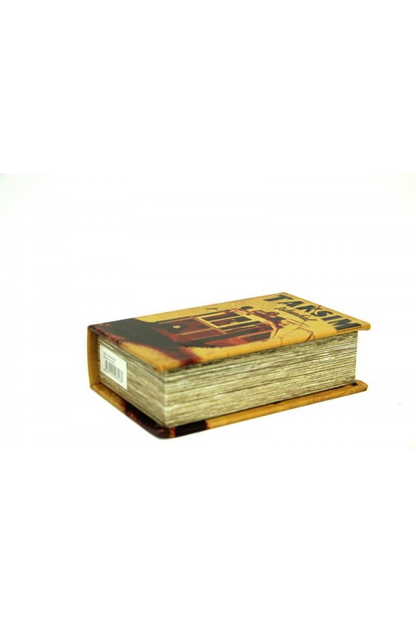 Kutu Kitap Taksim Ahşap Suni Deri Kaplı Dekoratif Hediyelik