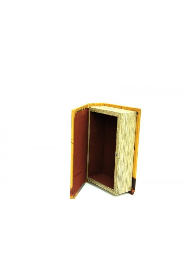 Kutu Kitap Taksim Ahşap Suni Deri Kaplı Dekoratif Hediyelik