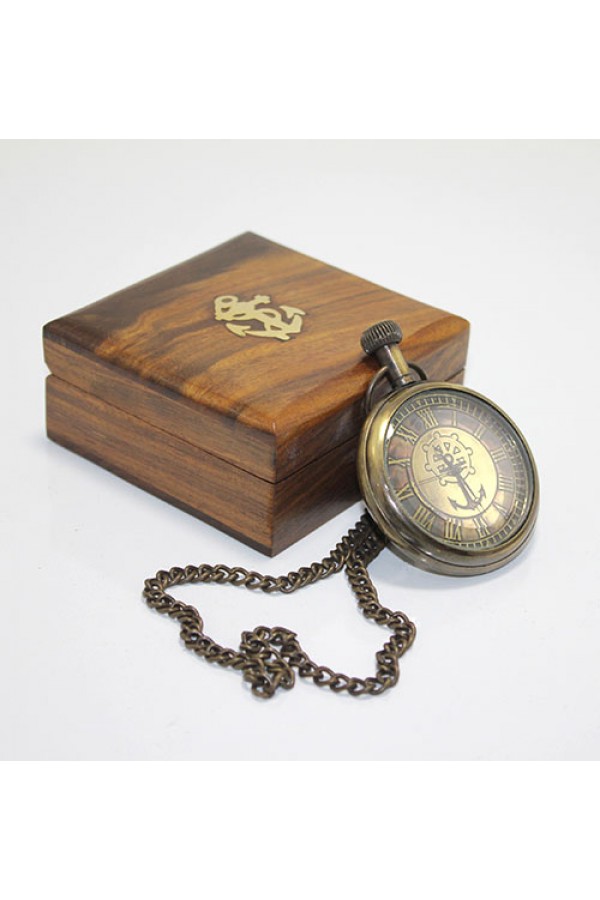 Kutulu Pirinç Köstekli Saat