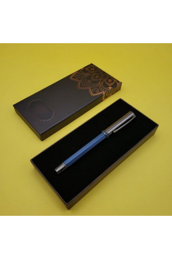 Lacivert Roller Metal Kalem Dekoratif Hediyelik