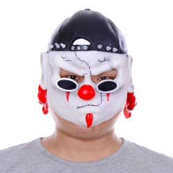 Parti Aksesuar Lateks Şapkalı Gözlüklü Beyaz Maske Parti Aksesuar Lateks Şapkalı Gözlüklü Beyaz Maske