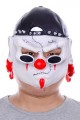 Parti Aksesuar Lateks Şapkalı Gözlüklü Beyaz Maske