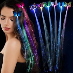 Led Fiber Optik Işıklı Kelebek Saç Klipsi 1 Adet Led Fiber Optik Işıklı Kelebek Saç Klipsi 1 Adet