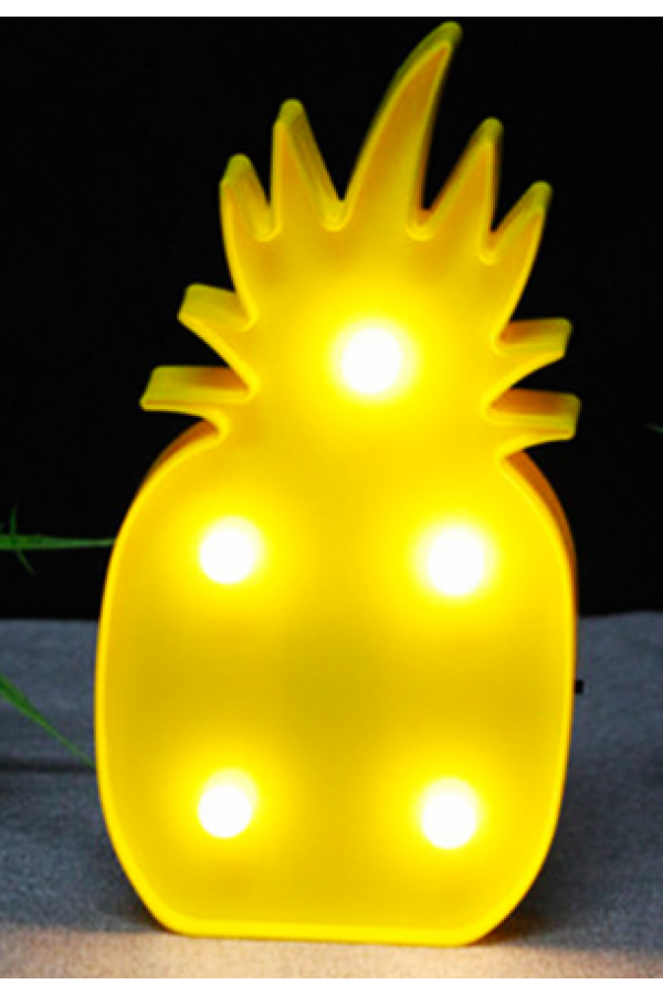 Led Işıklı Ananas Gece Lambası Dekoratif Led Aydınlatma