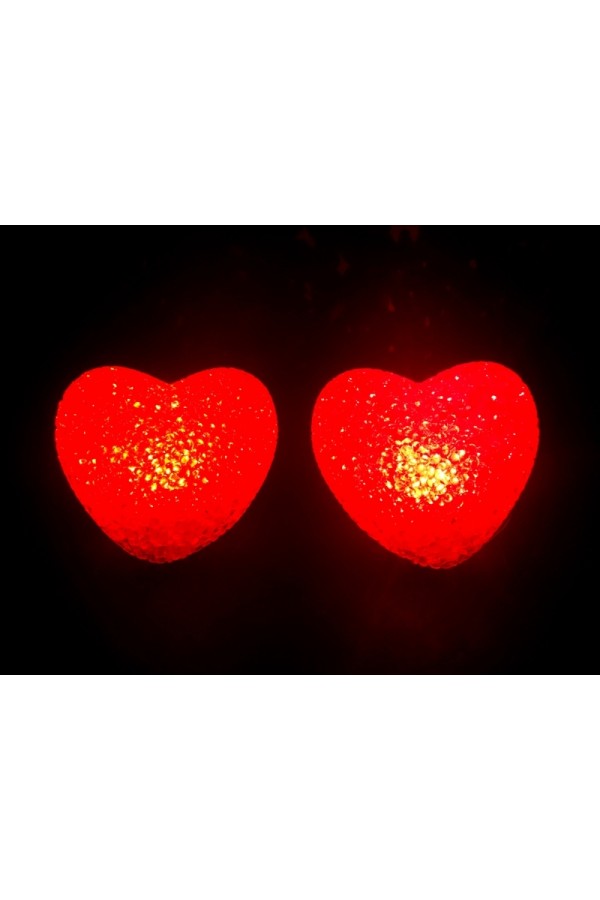 Led Işıklı Kırmızı Kalp Gece Lambası Dekoratif Hediyelik