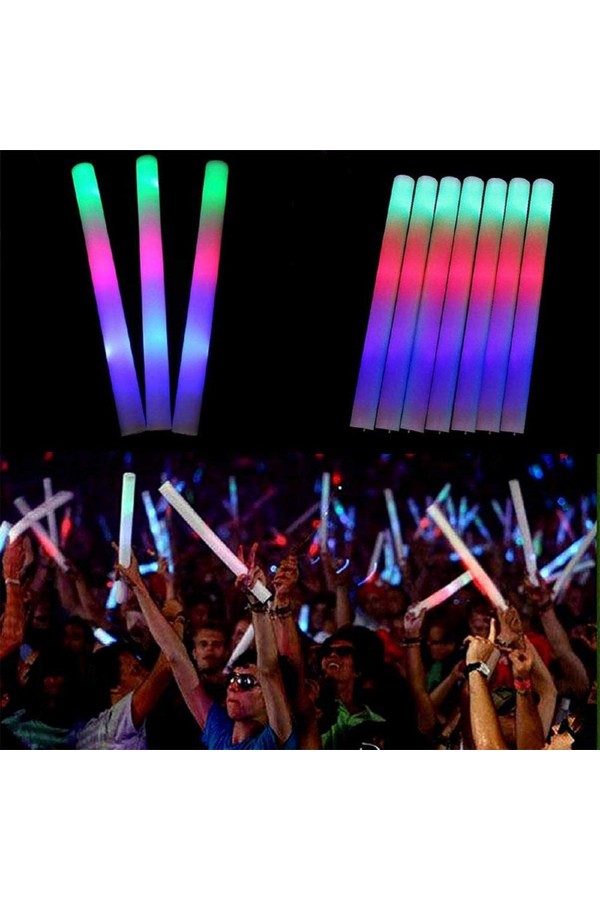 Led Işıklı Rengarenk Sünger Parti Çubuk Işıklı Kauçuk Sopa 46 cm Led Işıklı Rengarenk Sünger Parti Çubuk Işıklı Kauçuk Sopa 46 cm
