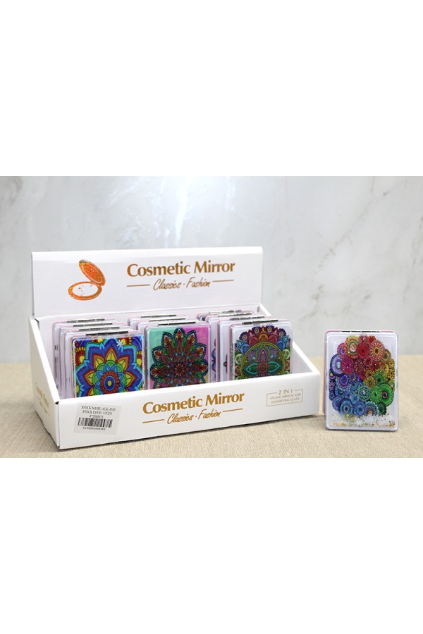 Mandala Desenli Hareketli Sulu El Aynası