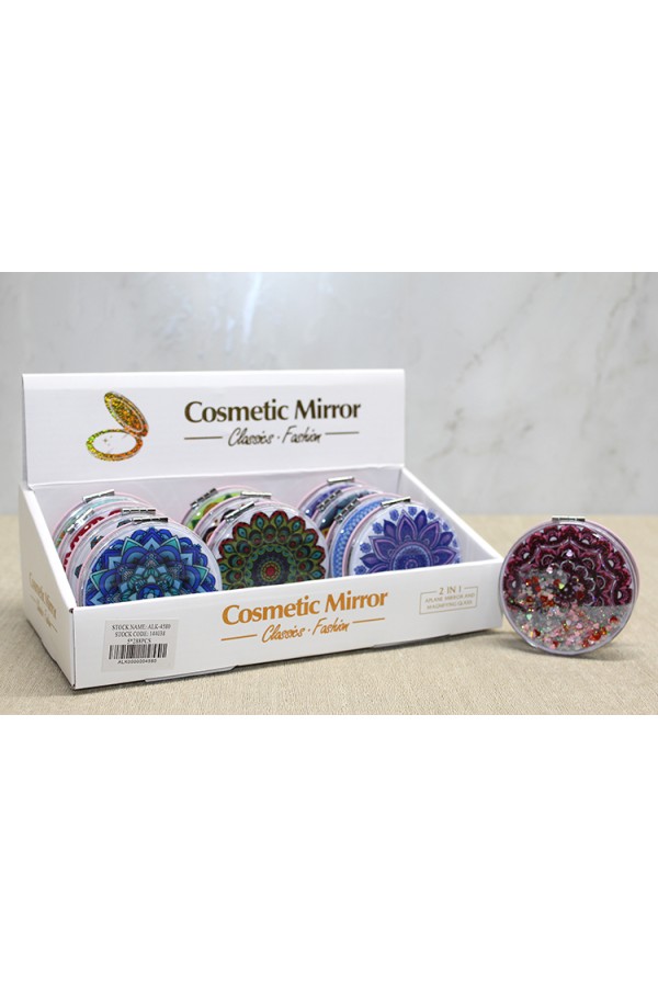 Mandala Desenli Hareketli Sulu El Aynası