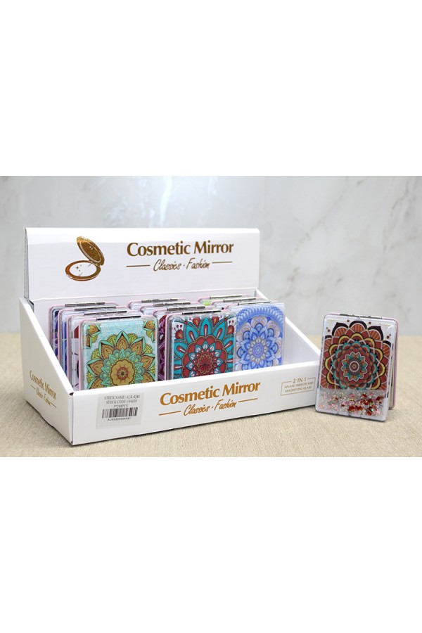 Mandala Desenli Hareketli Sulu El Aynası