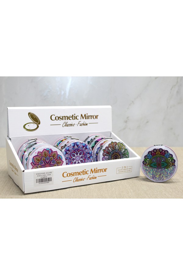 Mandala Desenli Hareketli Sulu El Aynası