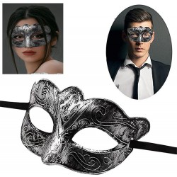 Maskeli Balo Antik Gri Gümüş Eskitilmiş Maske Balo Venedik Maskeli Balo Antik Gri Gümüş Eskitilmiş Maske Balo Venedik