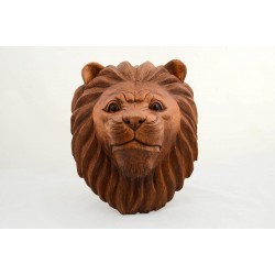 Maun Ağacı El Oyması Dekoratif Aslan Biblo