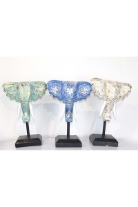 Maun Ağacı Masa Fil Kafası Biblo