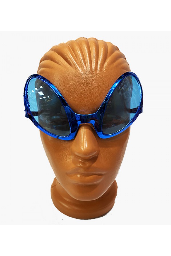 Parti Aksesuar Mavi Renk Alien Parti Gözlüğü Retro Parti Gözlüğü 8x13 cm
