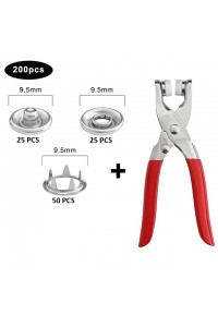 Metal Çıtçıtlı Düğme Pensesi ve Düğmesi (25 Set)