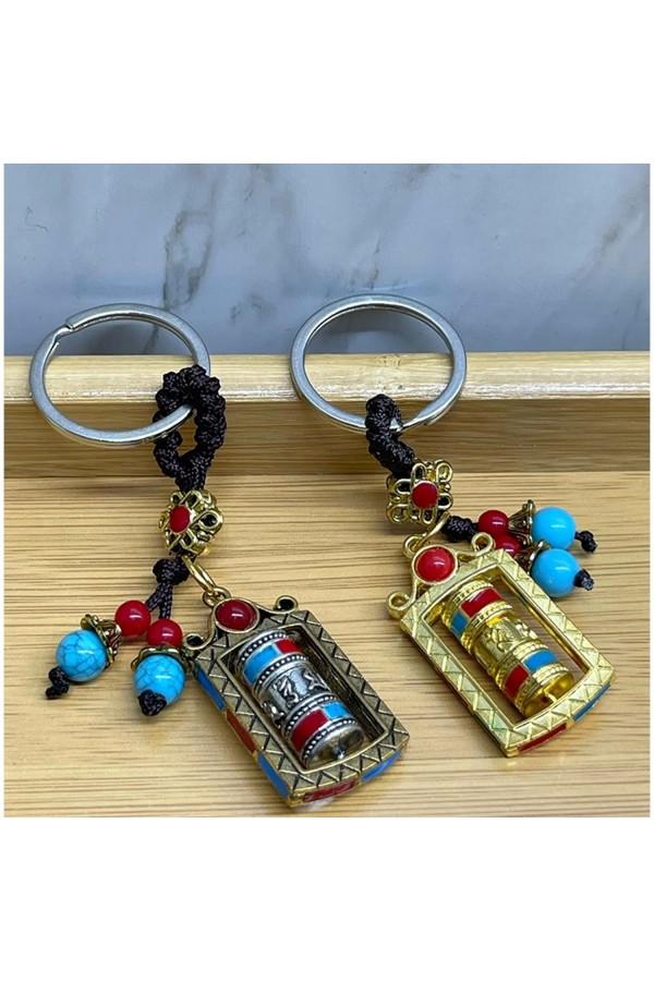 Metal Feng Shui Şans Çarkı Anahtarlık