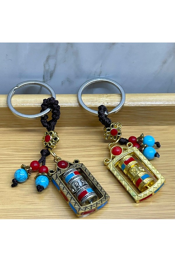 Metal Feng Shui Şans Çarkı Anahtarlık