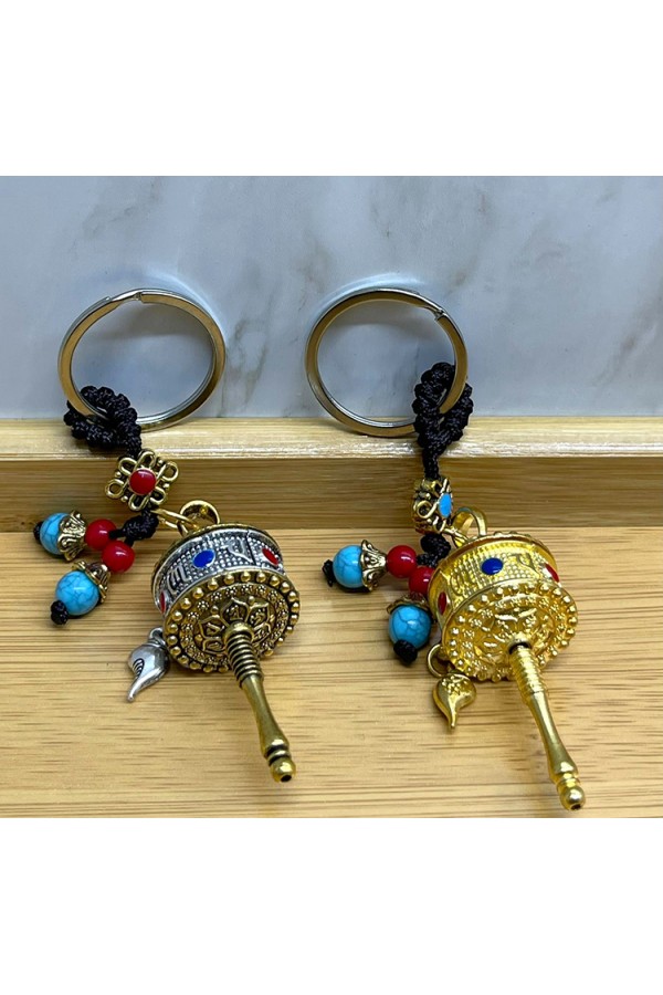 Metal Feng Shui Şans Çarkı Anahtarlık