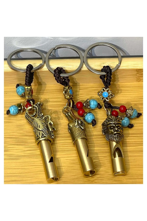 Metal Figürlü Düdük Anahtarlık