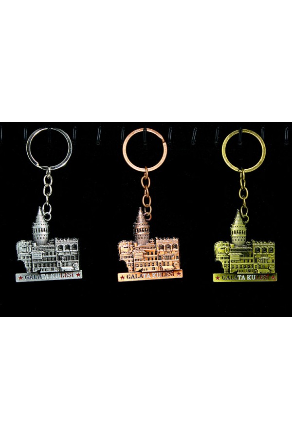Metal Galata Kulesi Anahtarlık