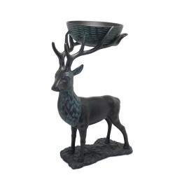 Metal Geyikli Kase 55 Cm Dekoratif Hediyelik