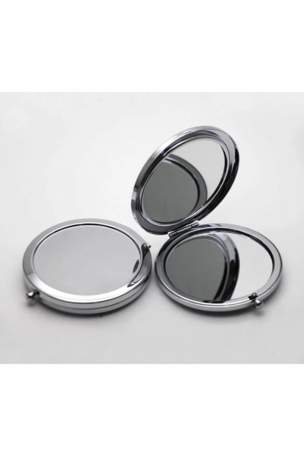 Metal Gri Cep Aynası 12 Adet