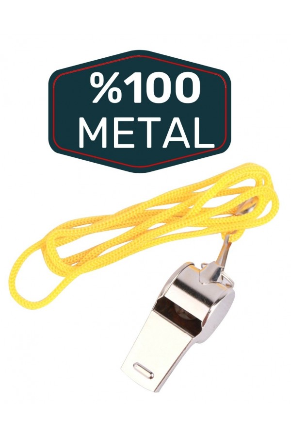 Metal Ipli Hakem ve Deprem Düdüğü (24'lü)