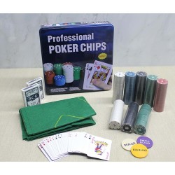 Metal Kutulu 400 Chip Ve 2 Adet İskambil Kağit Setine Sahip Poker Oyunu Metal Kutulu 400 Chip Ve 2 Adet İskambil Kağit Setine Sahip Poker Oyunu
