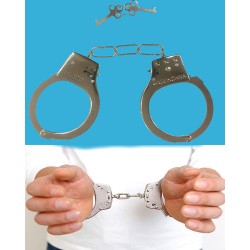 Metal Malzemeden İmal Anahtarlı Oyuncak Polis Kelepçesi Metal Malzemeden İmal Anahtarlı Oyuncak Polis Kelepçesi