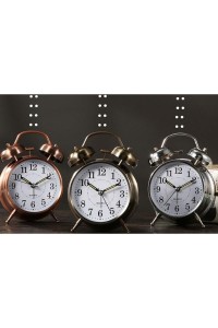 Metal Masaüstü Işıklı Çalar Saat Büyük Boy