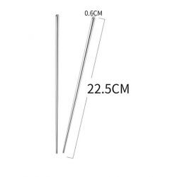 Metal Paslanmaz Çelik Yemek Çubuğu 5'li