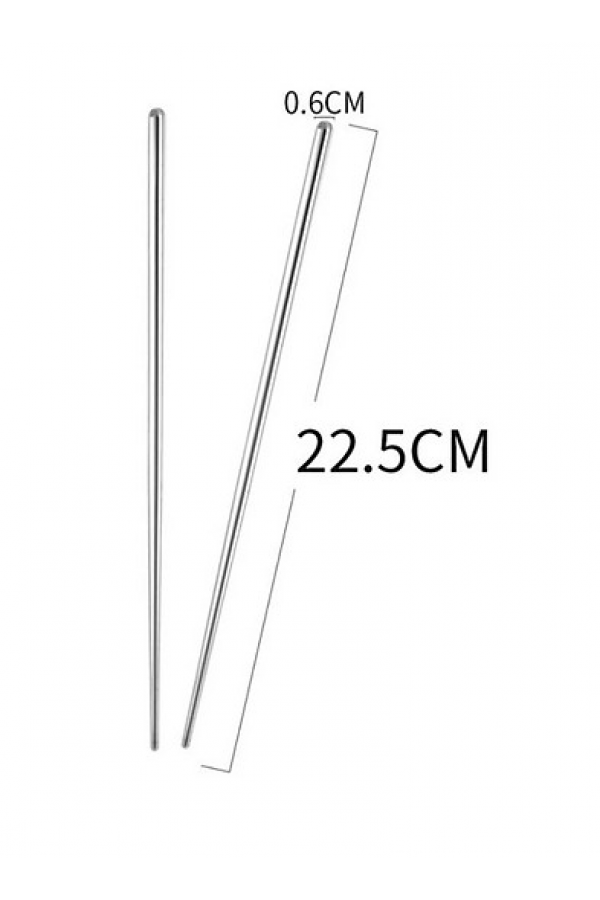 Metal Paslanmaz Çelik Yemek Çubuğu 5'li