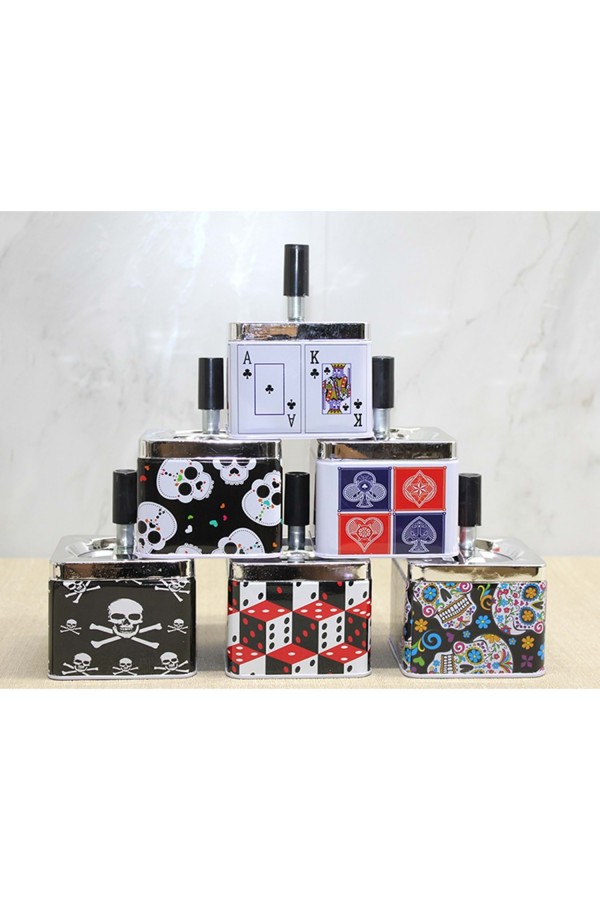 Metal Renkli Basmalı Küllük