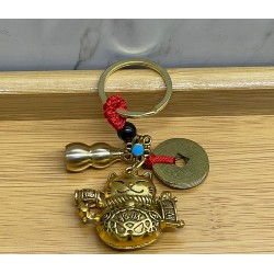 Metal Şans Ve Bereket Kedisi Anahtarlık