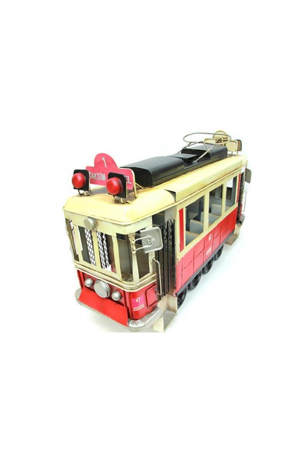 Metal Taksim Tramvay Büyük Biblo Dekoratif Hediyelik