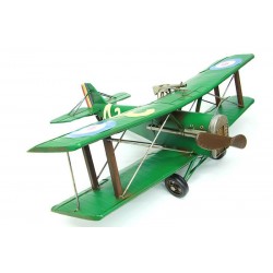 Metal Uçak Çift Kanatlı Biblo Dekoratif Hediyelik