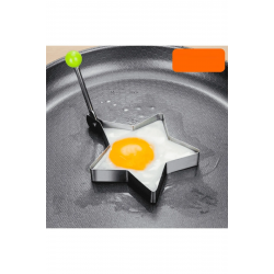 Metalik Yıldız Şeklinde Metal Omlet Yumurta ve Krep Kalıpları