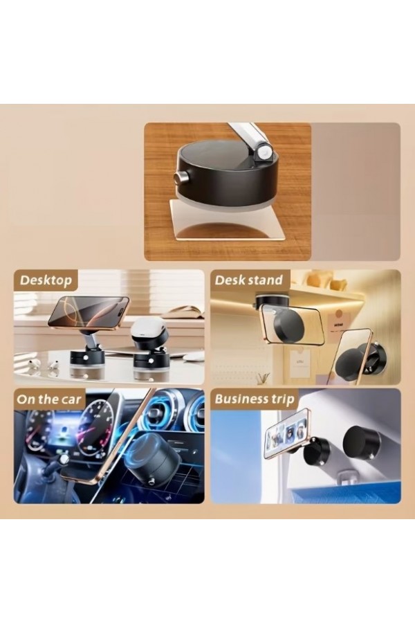 Mıknatıslı Katlanabilir Telefon Tutucu - Torpido ve Cam Uyumlu