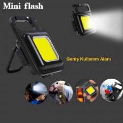 Mini 30 Ledli  Mıknatıslı Anahtarlık Flash Kamp Lambası Askılı Kapak Açacaklı Şarjlı Fener Mini 30 Ledli  Mıknatıslı Anahtarlık Flash Kamp Lambası Askılı Kapak Açacaklı Şarjlı Fener