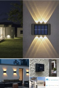 6ledli Solar Duvar Lambası Aplik Güneş Enerji Gün Işığı 2 Li Set 6ledli Solar Duvar Lambası Aplik Güneş Enerji Gün Işığı 2 Li Set