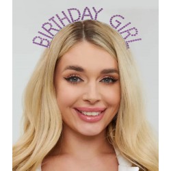Mor Renk Kristal Taşlı Parlak Birthday Girl Yazılı Taç 16x17 cm Mor Renk Kristal Taşlı Parlak Birthday Girl Yazılı Taç 16x17 cm