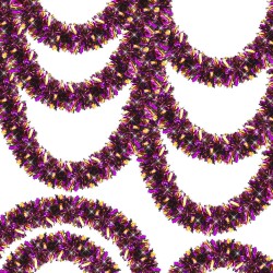 Mor Turuncu Renk 4 cm Genişlik Garland Çift Renk Sim Süs 180 cm Mor Turuncu Renk 4 cm Genişlik Garland Çift Renk Sim Süs 180 cm