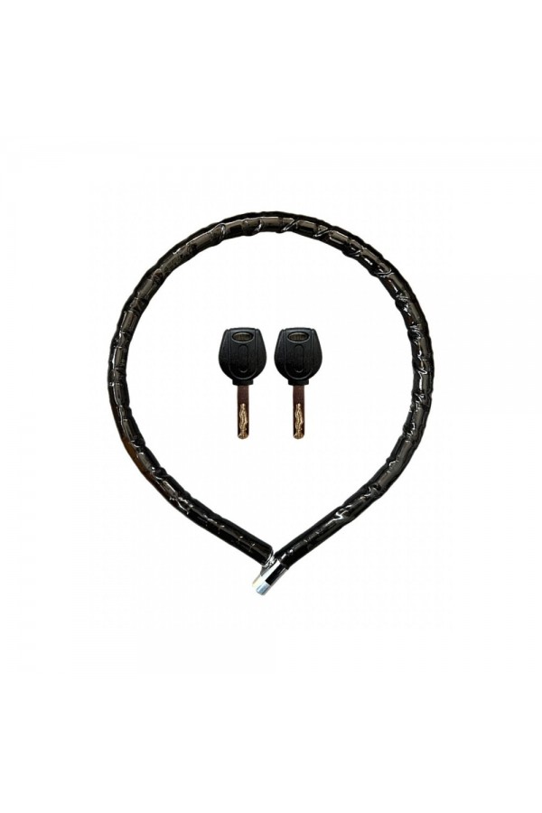 Motorsiklet Kilidi Anahtarlı Körüklü Siyah ( Boy : 120cm-çap : 22mm )