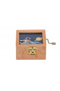 Müzik Kutusu Camlı Uzay Dekoratif Hediyelik