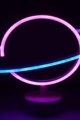 Neon Işıklı Satürn Lamba Pil+Usb
