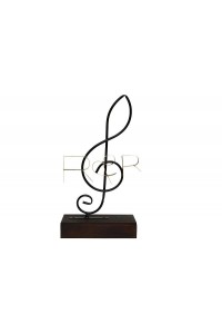 Obje Sol Anahtar Ahşap Standlı Biblo Dekoratif Ev Ofis Hediyelik